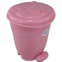 Lixeira gatinho infantil para bebê com pedal plastibrasil 8l