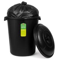 Lixeira Gigante Coleta Seletiva Container Cesto De Lixo Com Tampa Alca 61 Litros Grande Organizador Mudanca Multiuso Cas