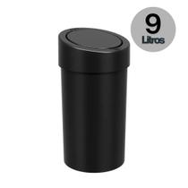 Lixeira Grande 9 Litros Automática Multiuso Cozinha Banheiro Preto Coza