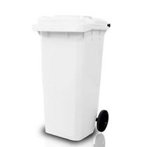 Lixeira Grande Coleta Seletiva Container Carro Coletor Lixo 120l C/ Rodas Tampa Contentor Lata Lixão