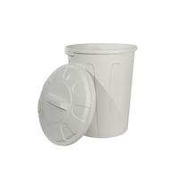 Lixeira Grande com Tampa - Branca - 25L Unidade
