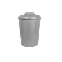 Lixeira Grande com Tampa - Cinza - 25L Unidade