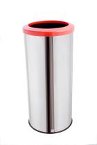 Lixeira Grande Inox Aro Esmaltado 50 Litros Cozinha Escritório