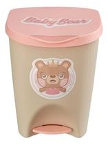 Lixeira Infantil Rosa Menina C/ Pedal Baby Bear Lixeira Infantil Rosa Menina C/ Pedal Baby Bear