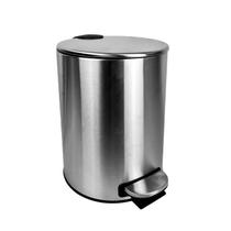 Lixeira Inox 12 Litros Pedal Preateado Para Cozinha Banheiro - Mimo Style