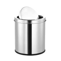 Lixeira inox 12l basculante grande tampa vai e vem luxo cozinha