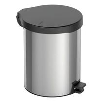 Lixeira Inox 12L Com Pedal e Tampa Banheiro Cozinha Escritório 12 Litros New Tramontina 94538712