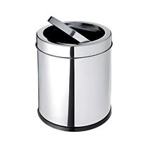 Lixeira Inox 12l Inox Basculante Banheiro Cozinha Escritório C/ Pedal