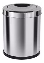 Lixeira Inox 13,5 L Tampa Meia Esfera