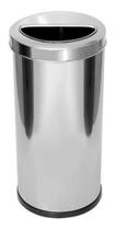 Lixeira Inox 22 Litros Com Aro Meia Lua
