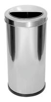 Lixeira Inox 22 Litros Com Aro Meia Lua