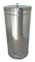 Lixeira Inox 25 Litros Tampa Sobreposta