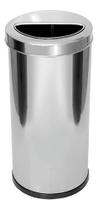 Lixeira Inox 30 Litros Com Aro Meia Lua