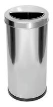 Lixeira Inox 30 Litros Com Aro Meia Lua