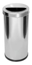 Lixeira Inox 30 Litros Com Aro Meia Lua