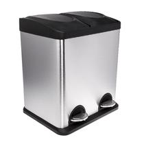 Lixeira Inox 30L Pedal Balde Cesto Removivel Separação Lixo