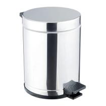 Lixeira Inox 4,5L com Pedal Banheiro Cozinha Cesto de Lixo Aço Inoxidável Viel 3505