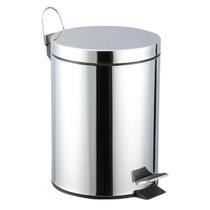 Lixeira Inox 5 Litros Com Pedal E Balde Interno Ideal para Cozinha, Escritório, Banheiro