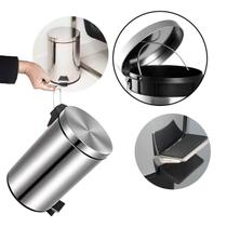 Lixeira Inox 5 Litros Com Pedal E Balde Interno