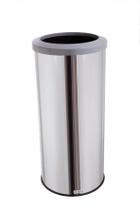 Lixeira Inox 50 Litros Aro Esmaltado Cesto De Lixo Cozinha