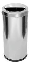 Lixeira Inox 50 Litros Com Aro Meia Lua