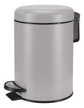Lixeira Inox 5l Pedal E Balde Removível Acabamento Matte