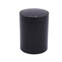 Lixeira inox 8 litros preta cesto de lixo automatica com sensor inteligente banheiro escritorio luxo