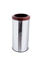 Lixeira Inox Aro Esmaltado 25l Cozinha Banheiro Área Gourmet