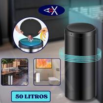 Lixeira Inox Automática Redonda 50 Litros com Sensor de Proximidade Multiuso Grande