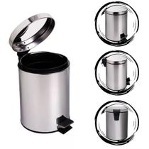 Lixeira Inox Banheiro 5 Litros Cozinha Cesto Com Pedal Tampa Lixeira Inox Banheiro 5 Litros Cozinha Cesto Com Pedal Tampa