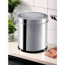 Lixeira Inox Banheiro Casa Sujeira Saco Caixa Cesto Cozinha Joga Balde Bacia Lixo Pia Cozinha