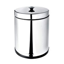 Lixeira Inox Banheiro Com Recipiente Em Cesto Plástico 4,5 L Lixeira Inox Banheiro Com Recipiente Em Cesto Plástico 4,5 L