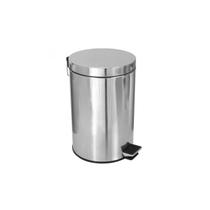 Lixeira Inox Banheiro Lixeira Metal Inox 12l Com Pedal Luxo