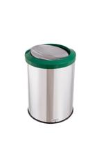 Lixeira Inox Basculante 30 Litros Tampa Flip Top Cesto Lixo