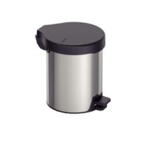 Lixeira inox c/ pedal 5l tampa preta