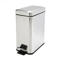 Lixeira Inox C/ Pedal Cozinha Banheiro 6lts Fechamento Soft