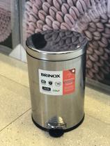 Lixeira inox c/pedal e balde 12 l