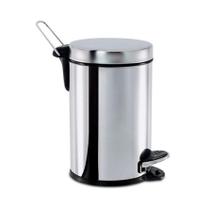 Lixeira inox c/pedal e balde 3l - brinox Lixeira inox c/pedal e balde 3l - brinox