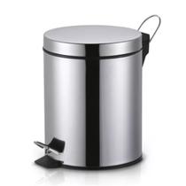 Lixeira Inox C/ Pedal E Balde Removível 5L Banheiro Cozinha