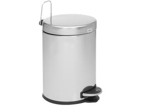 Lixeira Inox Com Pedal e Balde 5 Litros Brinox