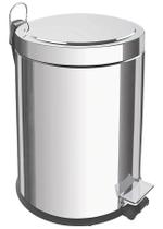 Lixeira Inox com Pedal Tramontina Brasil com Acabamento Polido e Balde Interno 3 L