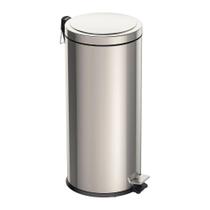 Lixeira Inox Com Pedal Tramontina Com Acabamento Polido E Balde Interno Removível 30 L