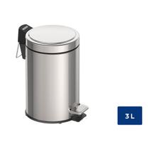 Lixeira Inox com Pedal Tramontina Polido e Balde Interno 3 L