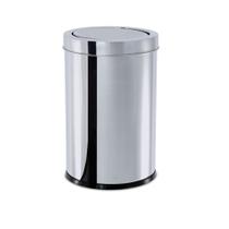 Lixeira Inox com Tampa Basculante 7,8 Litros - Decorline Lixeiras 18,5 x 29 cm - Brinox 3032/206