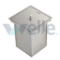 Lixeira Inox Cozinha Artizan 18x18cm Welle Lixeira Inox Cozinha Artizan 18x18cm Welle