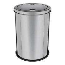 Lixeira inox de cozinha banheiro tampa basculante 12 litros