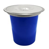 Lixeira Inox Escovado 5L De Embutir Pia Cozinha Cesto Lixo Embutido Bancada Granito Marmore Tampa Escovada Oculta Cesto - Dona D.cor
