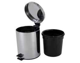 Lixeira inox espelhado 5l bene casa Lixeira inox espelhado 5l bene casa