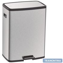 Lixeira Inox Grande Pedal 45 Litros Premium Octos Tramontina
