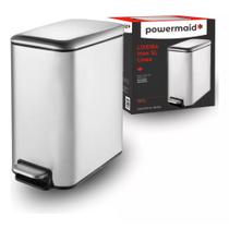 Lixeira Inox Multiuso Retangular 5L Pedal E Balde Removível